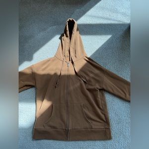 Brown zip up